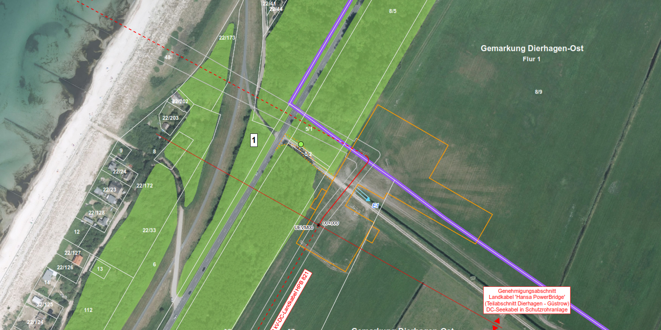landkabel hansa powerbridge 300 kv gleichstromsystem (ca. 75 km trassenlänge)