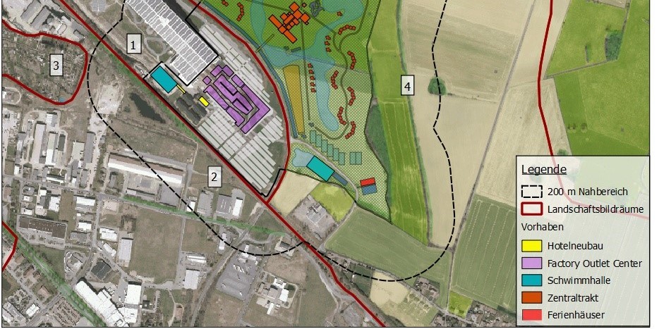 wittenburg village (mit factory outlet center, feriendorf, hotelerweiterung, schwimmbad sowie verschiedenen freizeitanlagen) in anbindung an die skihalle wittenburg